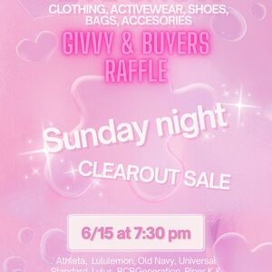 Sunday Night Clearout Sale